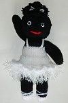 "Darcey Ballerina" Golly Dolly - Hand-made Knitted Golliwog/Golliwogg Doll