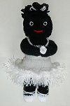 "Margot Ballerina" Golly Dolly - Hand-made Knitted Golliwog/Golliwogg Doll