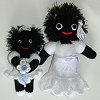 The Bride & Bridesmaid Golly Dollies - Hand-made Knitted Golliwog/Golliwogg Dolls