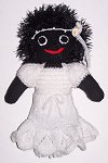 The Bride Golly Dolly - Hand-made Knitted Golliwog/Golliwogg Doll