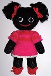 Funky Golly Dolly - Hand-made Knitted Golliwog/Golliwogg Doll