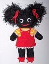 Funky Golly Dolly - Hand-made Knitted Golliwog/Golliwogg Doll