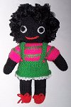 Funky Golly Dolly - Hand-made Knitted Golliwog/Golliwogg Doll