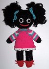 Funky Golly Dolly - Hand-made Knitted Golliwog/Golliwogg Doll