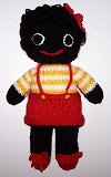 Golly Dolly Girl - Hand-made Knitted Golliwog/Golliwogg Doll