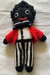 Marcel Golly Dolly - Hand-made Knitted Golliwog/Golliwogg Doll